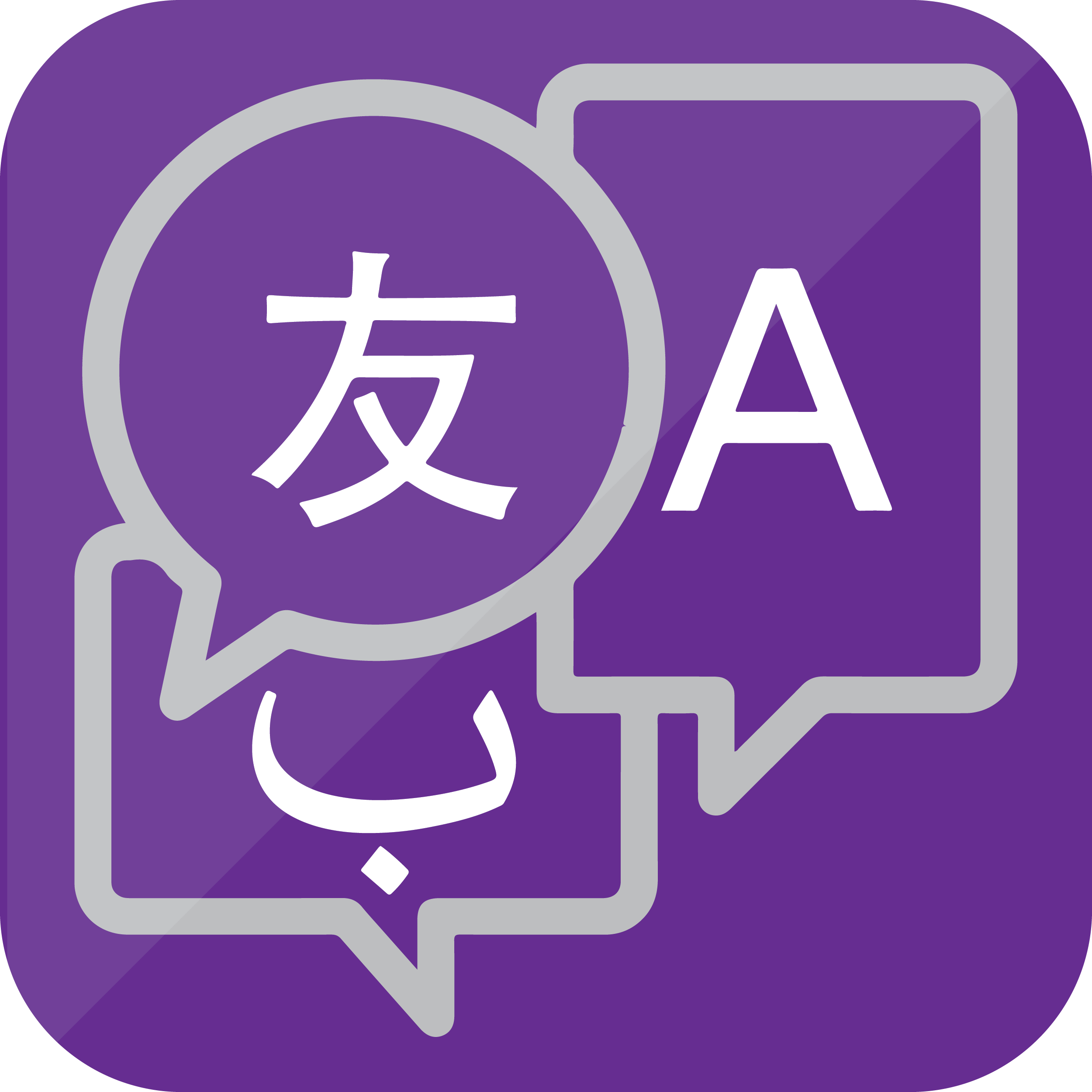 Multi-language service icon